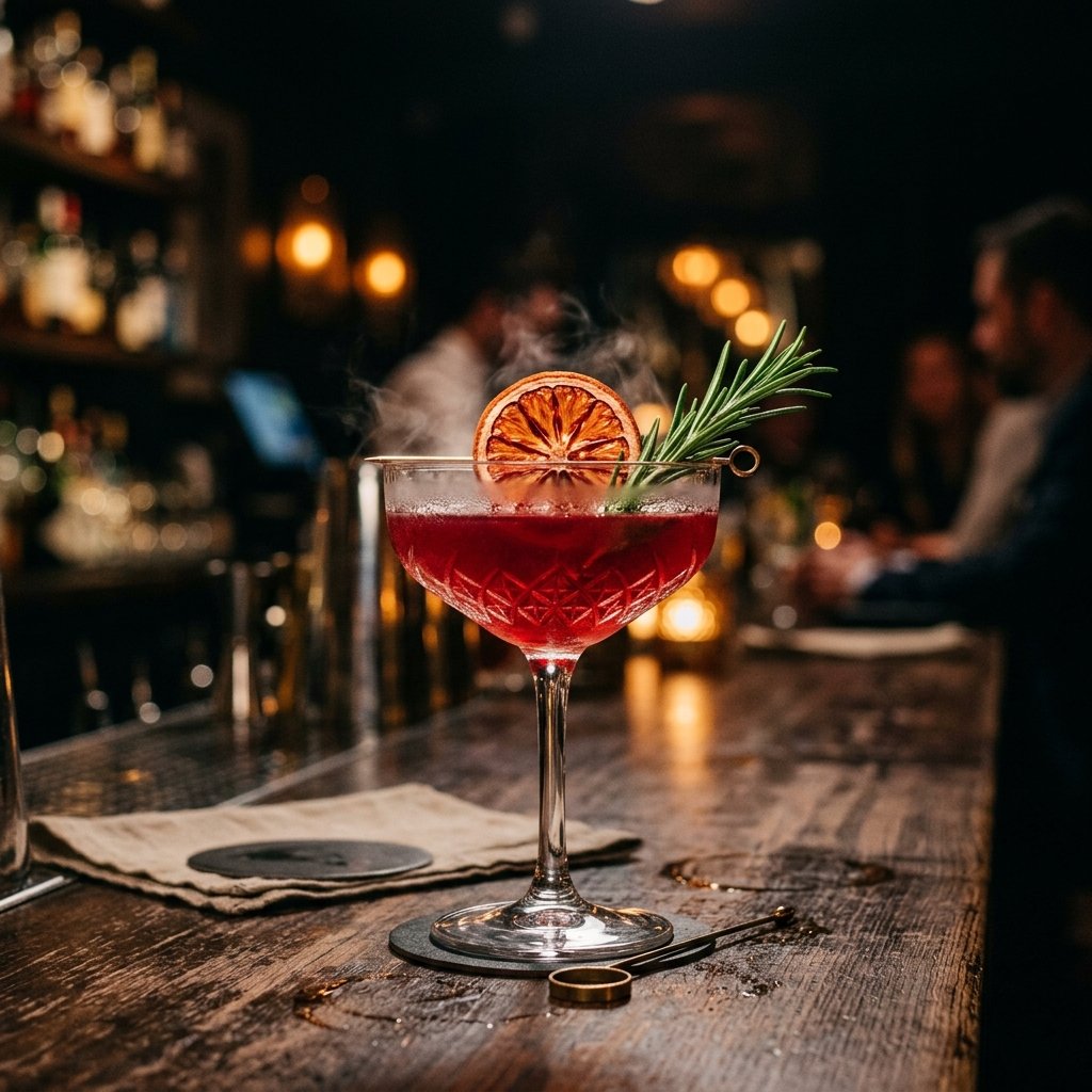 Crimson Dusk Cocktail